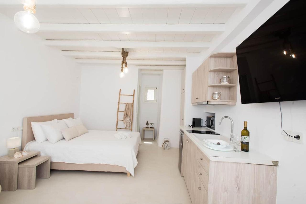 Ferienwohnung Gorgeous Studio In Cycladic Architecture Overlooking The Aegean Houlakia  Exterior foto