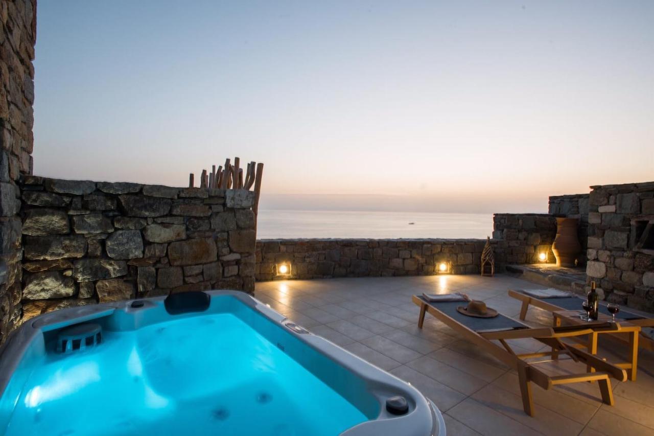 Ferienwohnung Gorgeous Studio In Cycladic Architecture Overlooking The Aegean Houlakia  Exterior foto